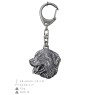 Berner Sennenhund, Dürrbächler, Bouvier bernois - Versilberter Schlüsselanhänger mit Hund, Handtaschen-Dekoration, Rucksack-Anhänger der Marke Art-Dog