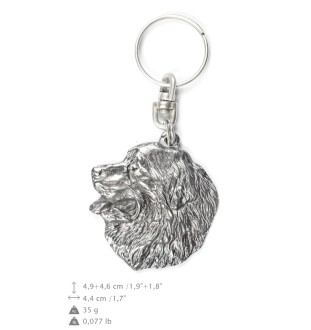 Berneński pies pasterski brelok do kluczy posrebrzany Art-Dog