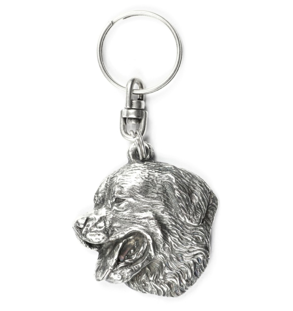 Bernese Mountain Dog, Berner Sennenhund - Silver-plated dog pendant, handbag decoration, backpack pendant by Art-Dog brand