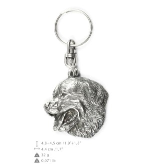Bernese Mountain Dog, Berner Sennenhund - Silver-plated dog pendant, handbag decoration, backpack pendant by Art-Dog brand