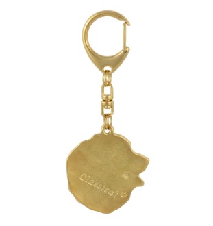 Bernese Mountain Dog, Berner Sennenhund I - Gilded key ring with dog, handbag decoration, luxury accessory by Art-Dog brand
