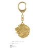 Bernese Mountain Dog, Berner Sennenhund I - Gilded key ring with dog, handbag decoration, luxury accessory by Art-Dog brand