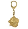 Berner Sennenhund, Dürrbächler, Bouvier bernois - Vergoldeter Schlüsselanhänger mit Hund, Handtaschenschmuck, Luxus-Accessoire der Marke Art-Dog