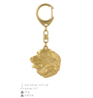 Berner Sennenhund, Dürrbächler, Bouvier bernois I - Vergoldeter Schlüsselanhänger mit Hund in Geschenkbox, Handtaschen-Dekoration, Luxus-Accessoire der Marke Art-Dog