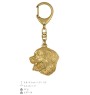 Bernese Mountain Dog, Berner Sennenhund - Gilded key ring with dog in gift box, handbag decoration, luxury accessory by Art-Dog brand
