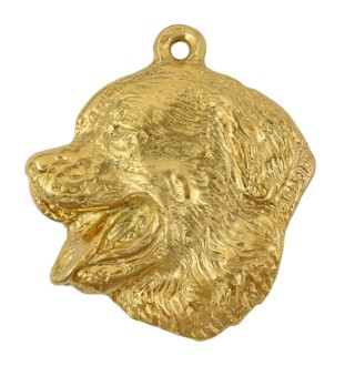 Bernese Mountain Dog, Berner Sennenhund - Gilded key ring with dog in gift box, handbag decoration, luxury accessory by Art-Dog brand