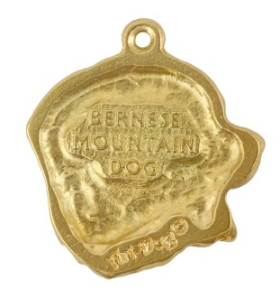 Bernese Mountain Dog, Berner Sennenhund - Gilded key ring with dog in gift box, handbag decoration, luxury accessory by Art-Dog brand