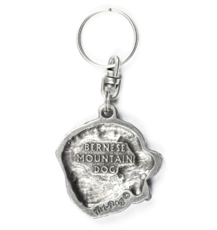 Bernese Mountain Dog, Berner Sennenhund - Silver-plated pendant with a dog in a decorative box, handbag decoration, backpack pendant by Art-Dog brand