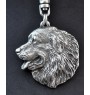 Bernese Mountain Dog, Berner Sennenhund I - Silver-plated key ring with a dog in a gift box, handbag decoration, backpack pendant by Art-Dog brand