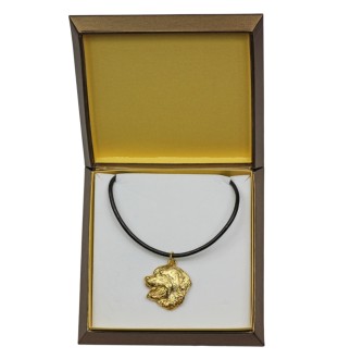 Bernese Mountain Dog, Berner Sennenhund - Dog necklace in gift box, gold-plated pendant for dog fan, striking jewellery by Art-Dog