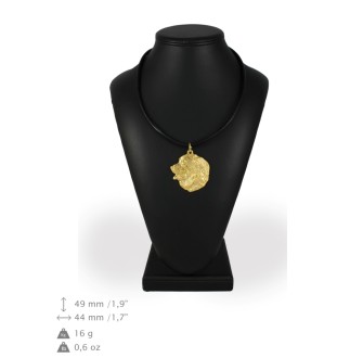 Bouvier bernois I - Collier pour chien, pendentif plaqué or pour fan de chien, bijoux uniques de la marque Art-Dog