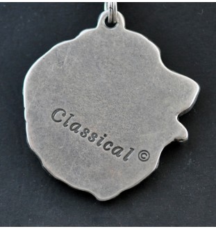 Bouvier bernois I - Collier de chien dans une boîte cadeau, médaillon argenté pour fan de chien, pendentif remarquable de la marque Art-Dog