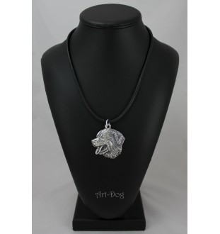 Berner Sennenhund, Dürrbächler, Bouvier bernois - Hundehalsband in Geschenkbox, versilbertes Medaillon für Hundefans, markanter Anhänger der Marke Art-Dog