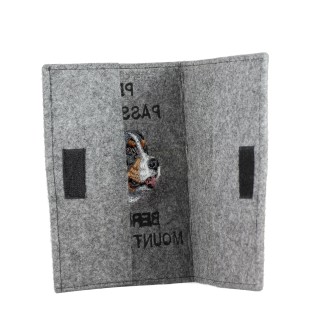 Bernese Mountain Dog, Berner Sennenhund - Dog passport case, document case, gift for the traveller from the Art-Dog brand