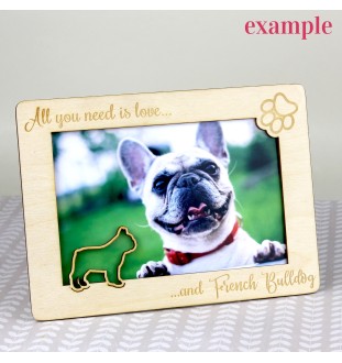 Bouvier bernois - Cadre photo, cadre en bois gravé, un joli gadget pour l'amoureux des chiens par Art-Dog