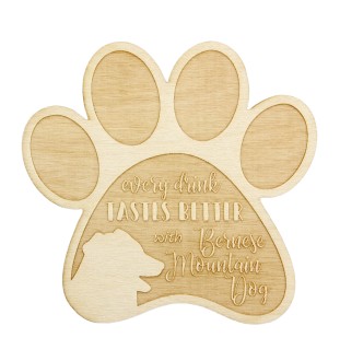 Bernese Mountain Dog, Berner Sennenhund - Mug coaster, engraved coaster with dog, gift for dog lover by Art-Dog brand