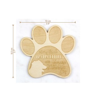 Bernese Mountain Dog, Berner Sennenhund - Mug coaster, engraved coaster with dog, gift for dog lover by Art-Dog brand