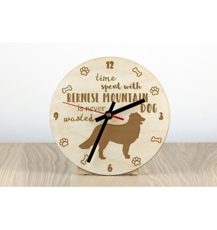 Berner Sennenhund, Dürrbächler, Bouvier bernois - Uhr mit Hund, Holzuhr mit Gravur, personalisierte Uhr von Art-Dog