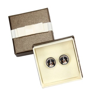 Bernese Mountain Dog, Berner Sennenhund - cufflinks in a box, handmade jewelry, product of the Art-Dog brand