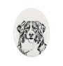 Bouvier bernois - une plaque commémorative avec une photo de chien, une plaque funéraire avec une impression, une plaque ovale personnalisée de la marque Art-Dog