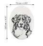 Berner Sennenhund, Dürrbächler, Bouvier bernois - Gedenktafel mit einem Foto eines Hundes, Grabplatte mit Druck, personalisierte ovale Platte der Marke Art-Dog