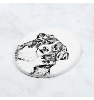 Berner Sennenhund, Dürrbächler, Bouvier bernois - Gedenktafel mit einem Foto eines Hundes, Grabplatte mit Druck, personalisierte ovale Platte der Marke Art-Dog