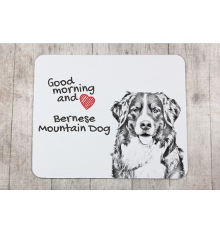 Berner Sennenhund, Dürrbächler, Bouvier bernois - Mauspad mit Druck, personalisiertes Mauspad mit Hund, einzigartiges Gadget für Büroangestellte von Art-Dog.