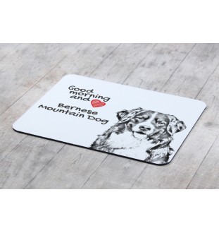 Berner Sennenhund, Dürrbächler, Bouvier bernois - Mauspad mit Druck, personalisiertes Mauspad mit Hund, einzigartiges Gadget für Büroangestellte von Art-Dog.