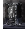 Bernese Mountain Dog, Berner Sennenhund - crystal with a picture of a dog, glass statuette with a picture, unique frame with a picture from Art-Dog brand