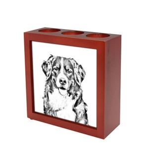 Berneński pies pasterski stojak na długopisy z koniem Art-Dog