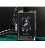 Bernese Mountain Dog, Berner Sennenhund - Crystal key ring with dog photo, illuminated key ring, unique gift by Art-Dog brand