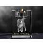 Bouvier bernois - Bougeoir avec photo de chien, porte bougie en cristal, cadeau personnalisé par la marque Art-Dog