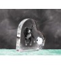 Bernese Mountain Dog, Berner Sennenhund - crystal clock with a dog picture, heart-shaped shelf clock, personalized standing clock by Art-Dog brand