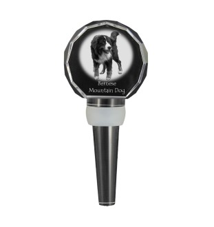 Bouvier bernois - Bouchon de bouteille en cristal, bouchon de vin unique avec photo, cadeau personnalisé pour sommelier par la marque Art-Dog