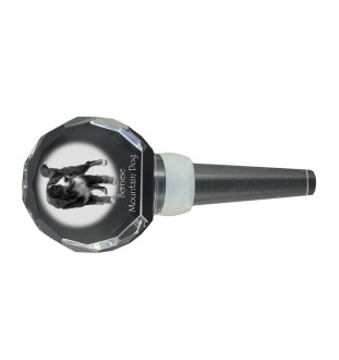 Bouvier bernois - Bouchon de bouteille en cristal, bouchon de vin unique avec photo, cadeau personnalisé pour sommelier par la marque Art-Dog