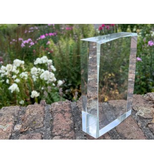 Bernese Mountain Dog, Berner Sennenhund - crystal with a picture of a dog, photo in glass, modern exhibition of Art-Dog brand photo