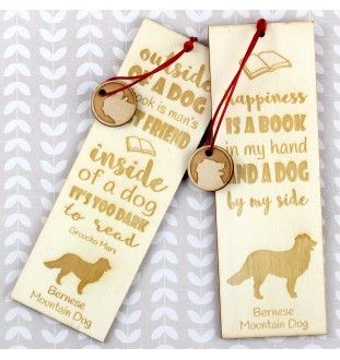 Bernese Mountain Dog, Berner Sennenhund - dog bookmark, personalized bookmark, dog gadget for Art-Dog brand readers