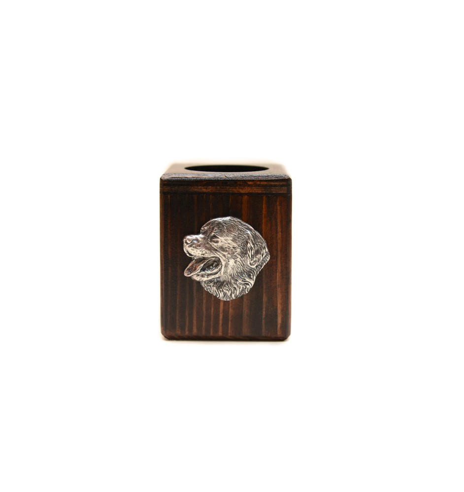 Bouvier bernois - bougeoir en bois avec un chien, un souvenir unique après la perte d'un chien, une œuvre artisanale de la marque Art-Dog