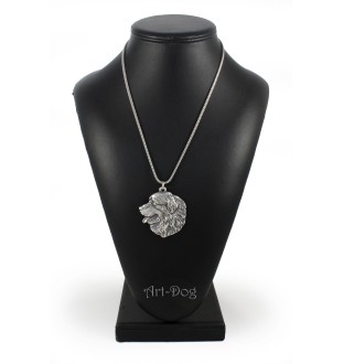 Bouvier bernois I - un collier avec un chien, un pendentif de chien sur une chaîne en argent, un bijou unique de la marque Art-Dog