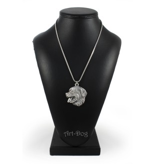 Berneński pies pasterski posrebrzany naszyjnik na łańcuszki Art-Dog