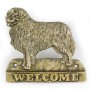 Bernese Mountain Dog, Berner Sennenhund - a door sign with a dog, a brass welcome plaque, a unique sign with the inscription Welcome from the Art-Dog brand