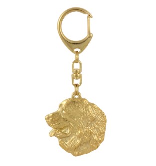 Bernese Mountain Dog, Berner Sennenhund I - keychain and necklace with a dog in a box, high-quality gold-plated product, Art-Dog brand