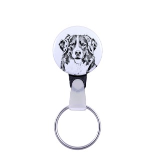 Berner Sennenhund, Dürrbächler, Bouvier bernois - Schlüsselanhänger mit dem Bild eines Hundes, Anhänger mit dem eigenen Grafikdesign der Marke Art-Dog