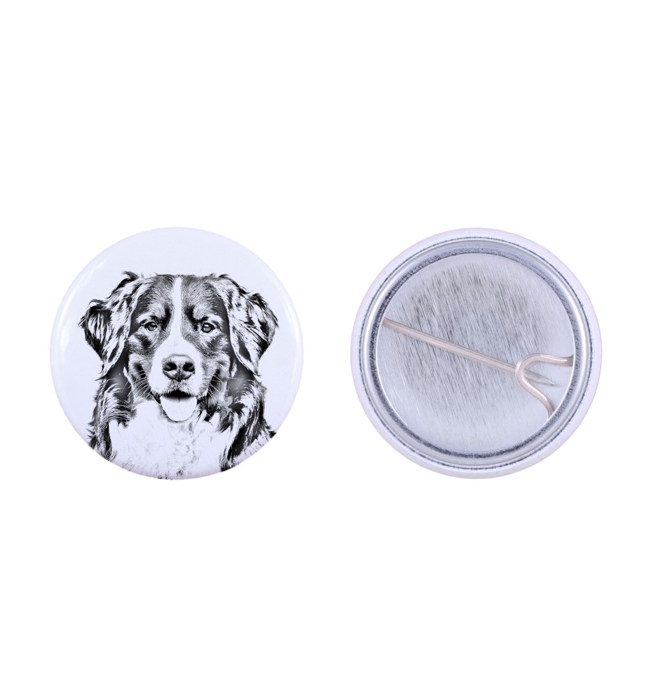 Bernese Mountain Dog, Berner Sennenhund - pin with your dog, add your own photo, Art-Dog brand