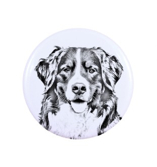 Bernese Mountain Dog, Berner Sennenhund - pin with your dog, add your own photo, Art-Dog brand