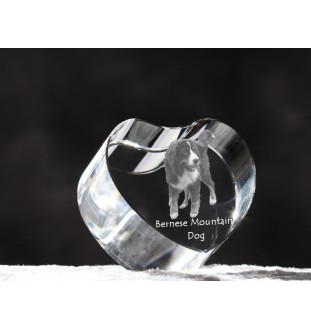 Bouvier bernois - une photo de chien dans un cristal, un cœur en cristal, un cadre photo exceptionnel de la marque Art-Dog