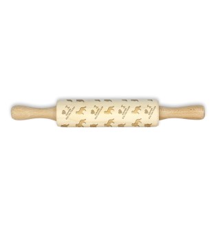 Bernese Mountain Dog, Berner Sennenhund - small rolling pin with a dog, patterned dough roller, gadget for ceramicists from the Art-Dog brand