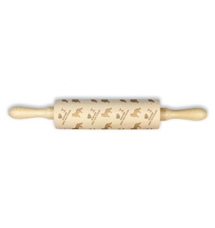 Bernese Mountain Dog, Berner Sennenhund - rolling pin for dough with a dog, patterned rolling pin for ceramics, a gift for a cook from the Art-Dog brand