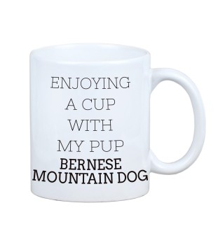 Bernese Mountain Dog, Berner Sennenhund - cup with a geometric dog image and the inscription Art-Dog
