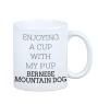 Bouvier bernois - tasse avec une photo et un motif de chien géométrique Art-Dog